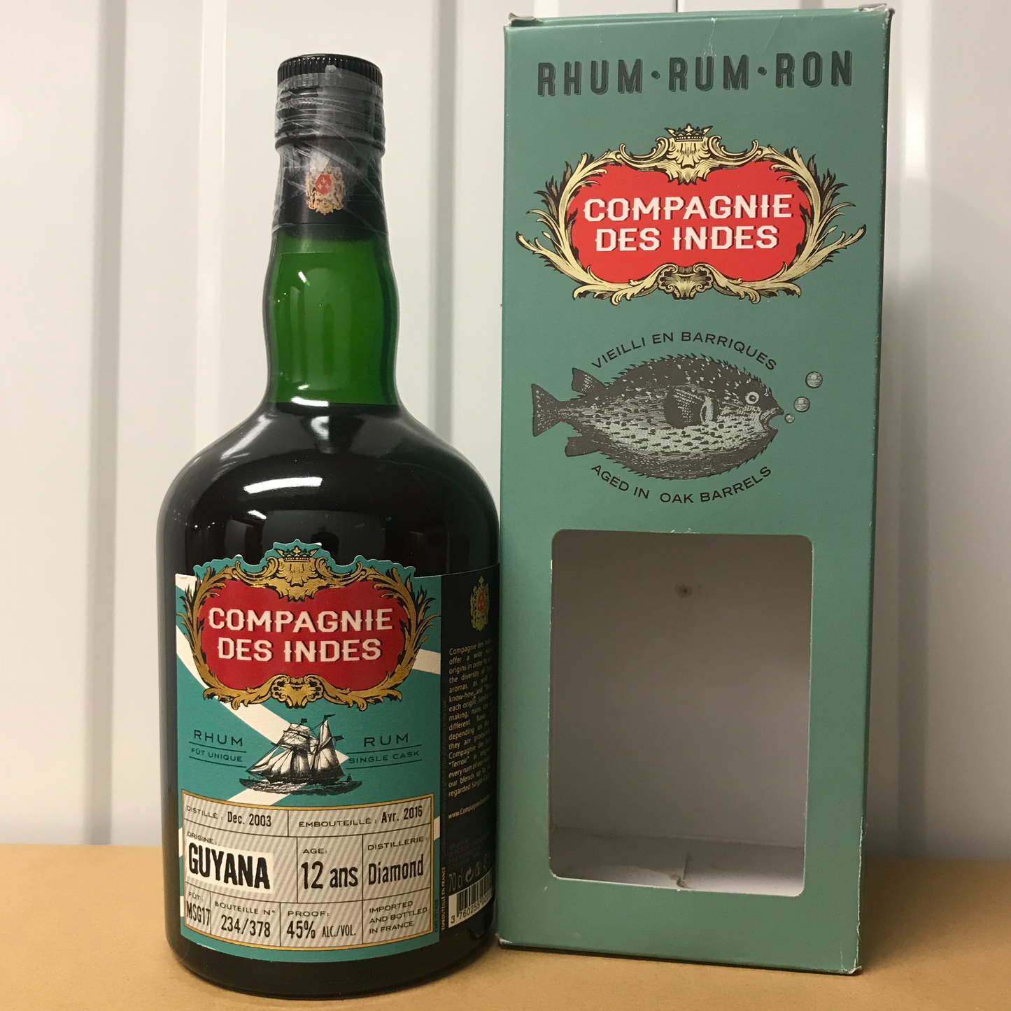 COMPAGNIE DE INDES Guyana Rum 2003 12YO